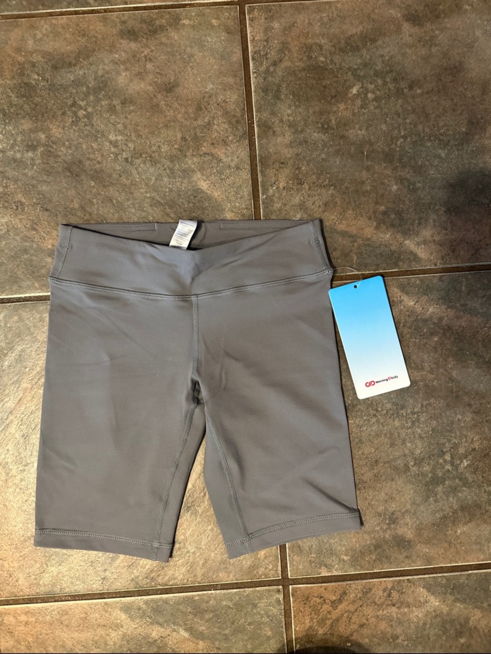 Kids' Gray Performance Bike Shorts